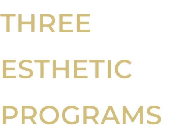 THREE ESTHETIC PROGRAMS